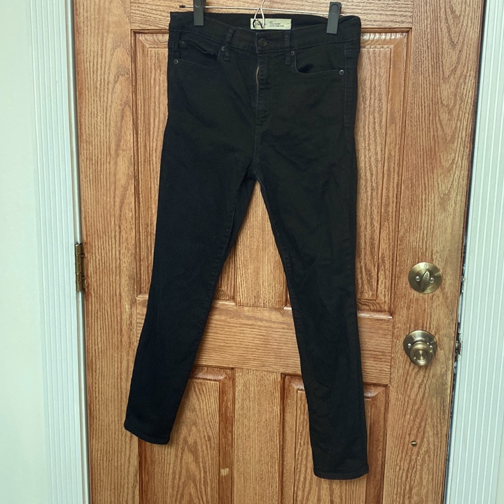 Gap true skinny super high rise black jeans 28P